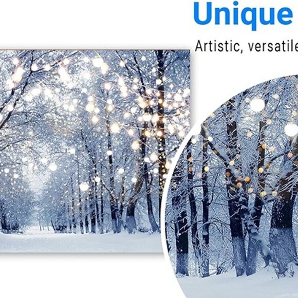 NEW 7x5ft Winter Scene Backdrop Wonderland Snowflake Photography Background - Picture 5 of 8